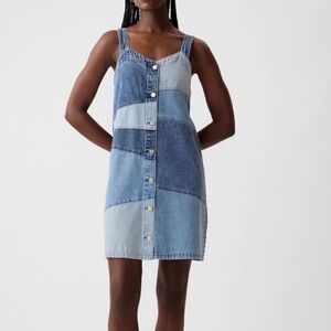 GAP Patchwork Denim Mini Dress